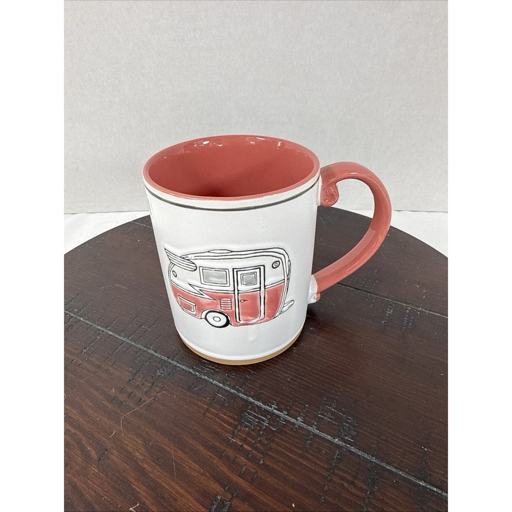 Pink Retro Camper Ceramic Stoneware Mug By Spectrum Designz 18oz‎ Coffee Camping
